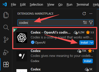 搜索安装 Codex 插件